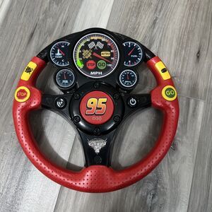 Disney Pixar Cars 3 Lightning McQueen Rev N Roll Steering Wheel Red Tested Works